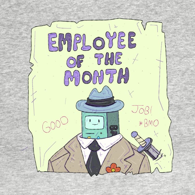 Adventure Time - BMO Employee of the Month by surfinggiraffecomics